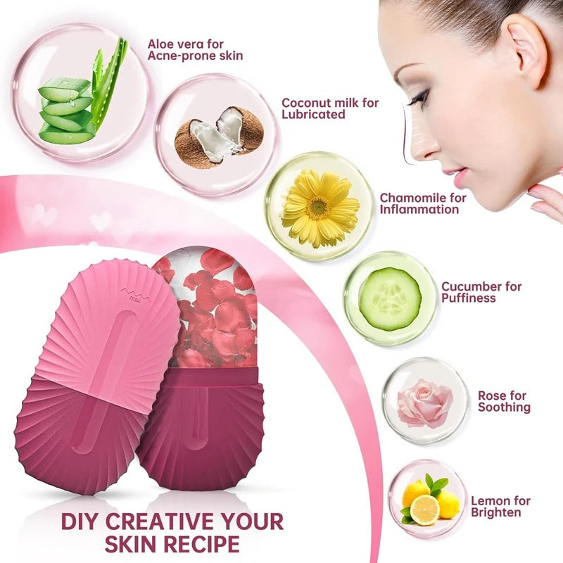Silicone Ice Roller for Natural Skin Care and Cooling Relief